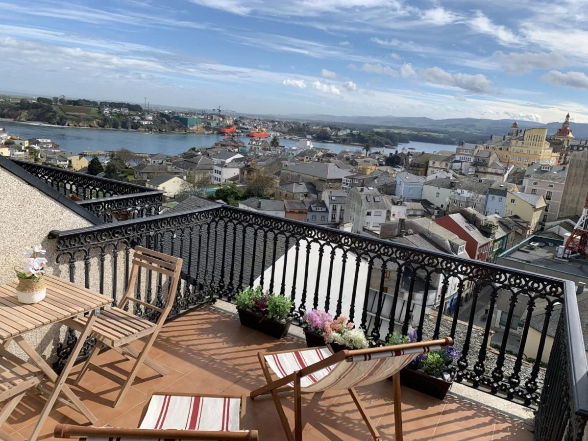 Moderno Piso Con La Mejor Terraza De Ribadeo Y Vistas Maravillosas 외부 사진