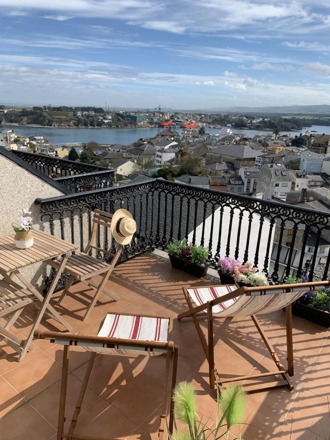 Moderno Piso Con La Mejor Terraza De Ribadeo Y Vistas Maravillosas 외부 사진