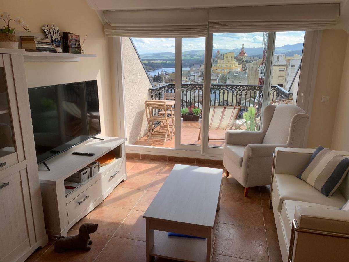 Moderno Piso Con La Mejor Terraza De Ribadeo Y Vistas Maravillosas 외부 사진